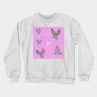 Porcelain Belgian D'Uccle Pattern Pink Crewneck Sweatshirt